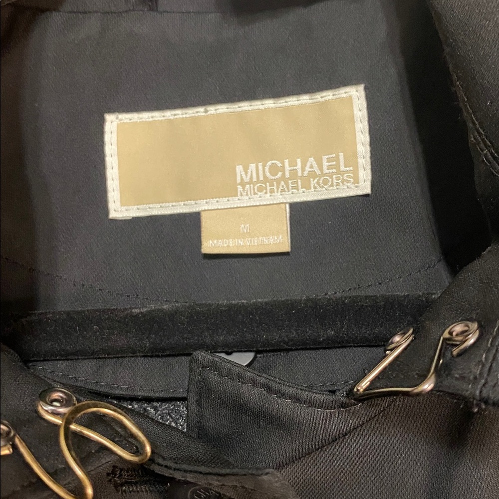 Michael Michael Kors Black Hooded Trench Coat - Picture 7 of 7